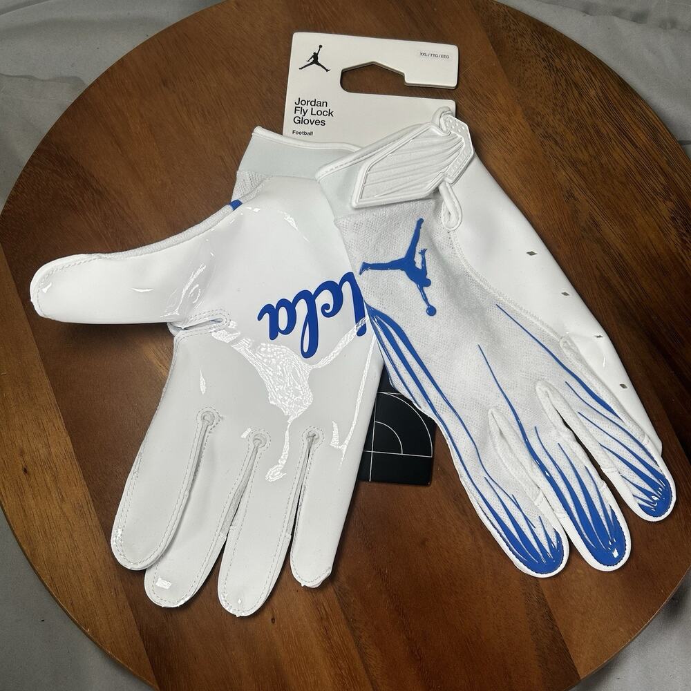 Nike Jordan Vapor Fly Grip UCLA Bruins Team Issue White Football Gloves Size 2XL